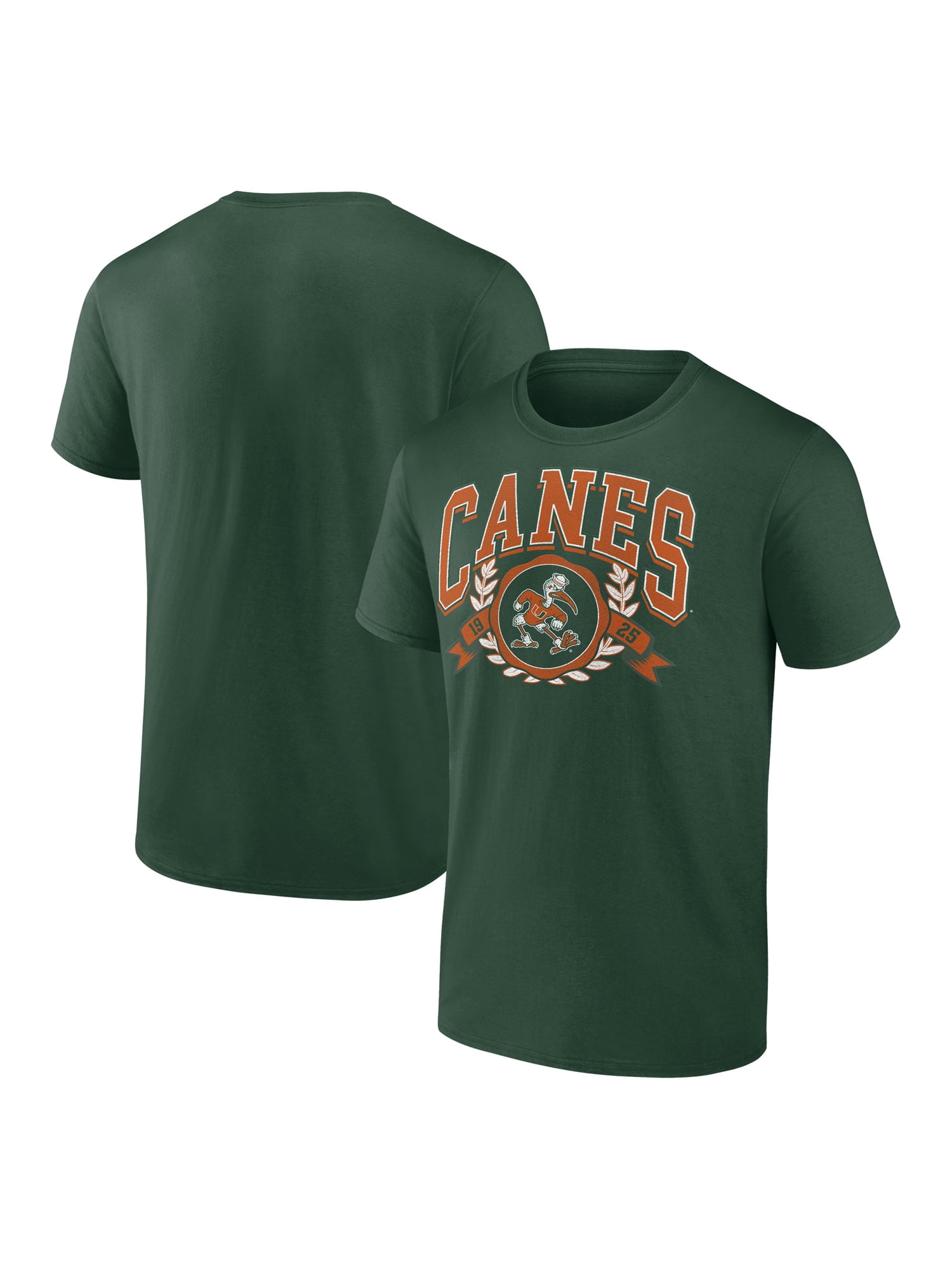 NCAA Miami Hurricanes Men's Cotton Green Short Sleeve T-Shirt