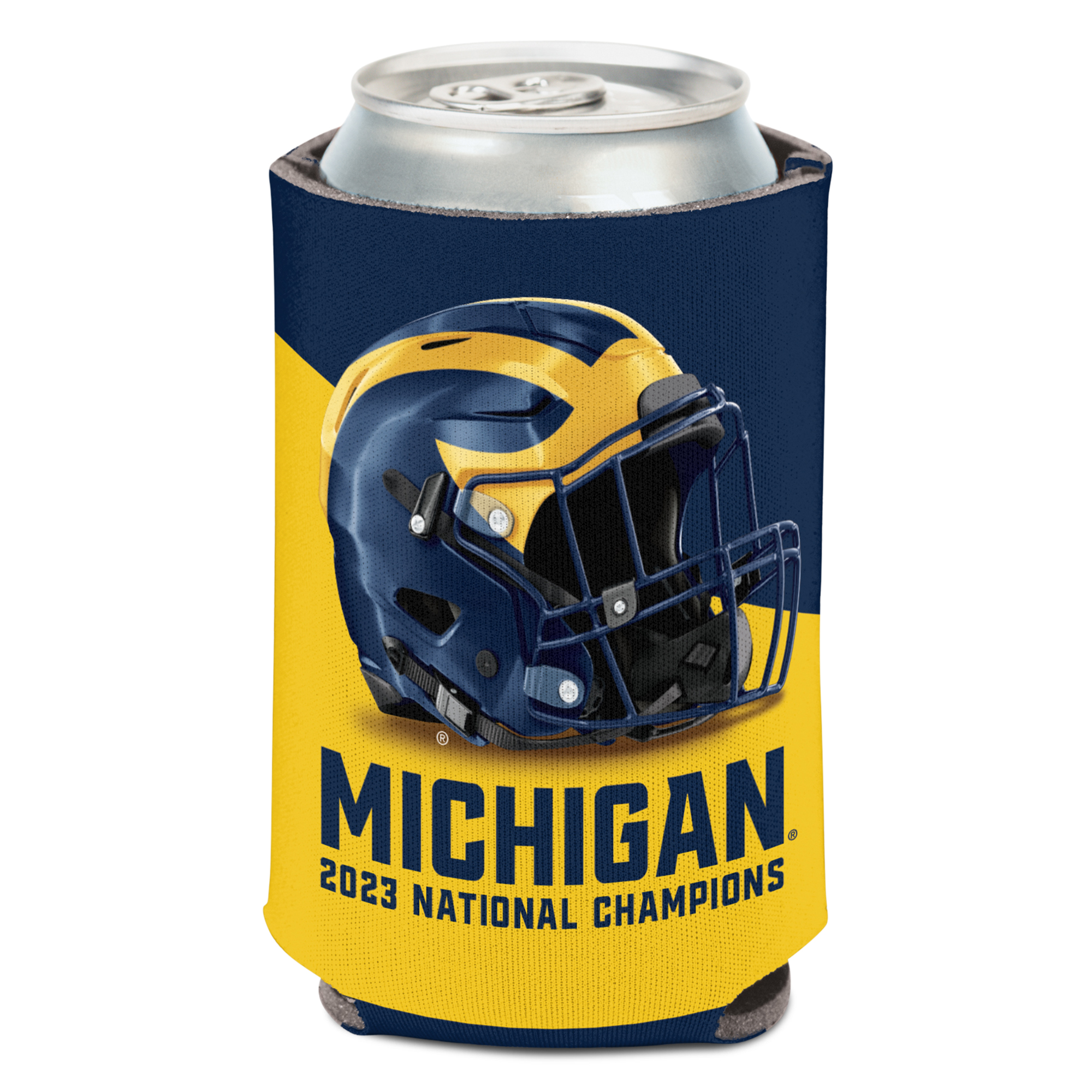 NCAA Michigan 2024 National Football Champion 12oz Can Cooler