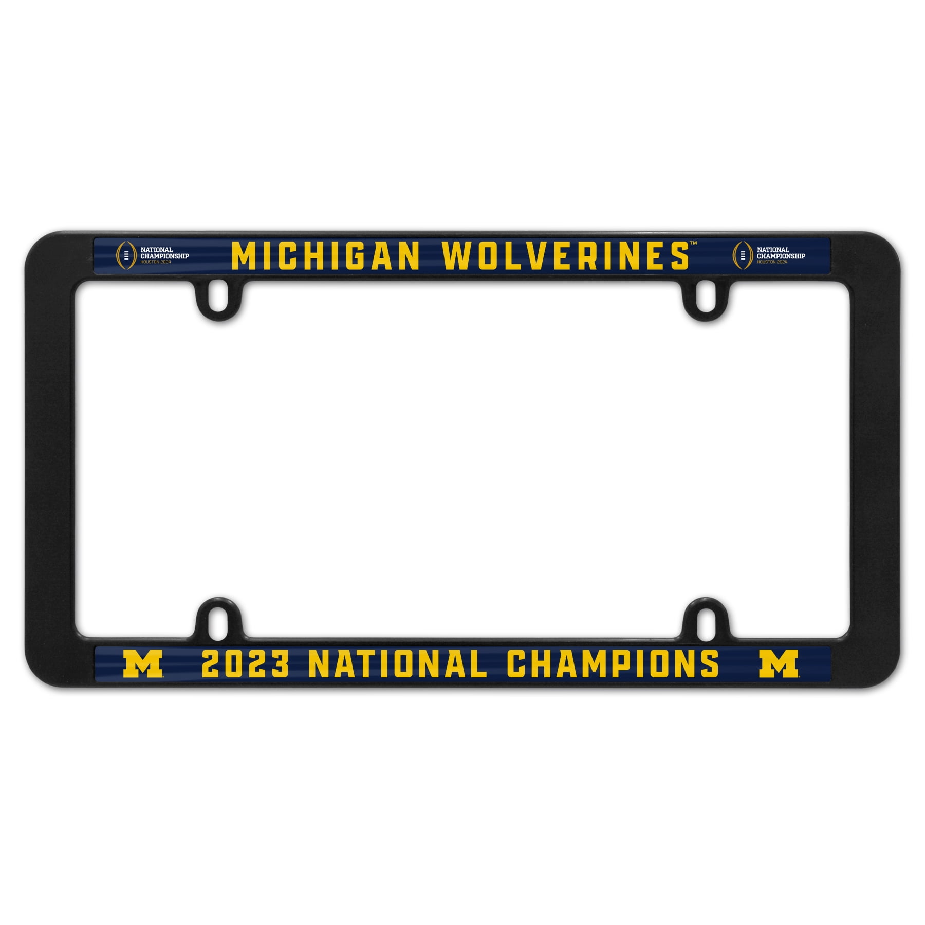 NCAA Michigan 2024 National Football Champion Black Plastic Thin Rim