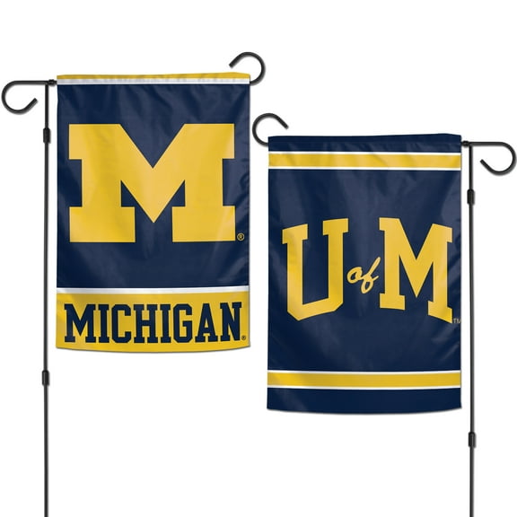 NCAA Michigan Name 12" x 18" Garden Flag