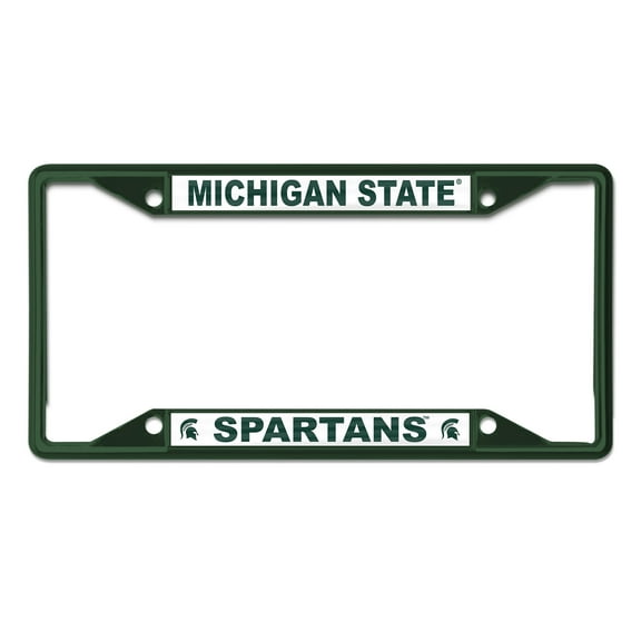 NCAA Michigan State Team Colored Small Over Small License Plate Frame