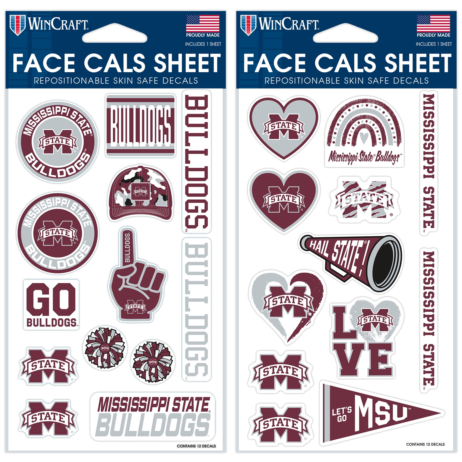 Mississippi State Bulldogs Decal Multi Use Fan 3 Pack