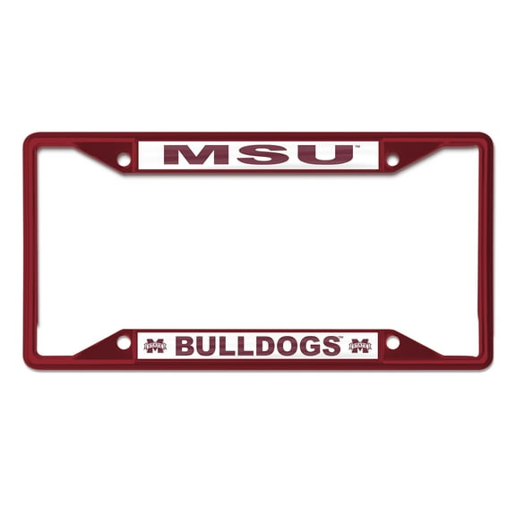 NCAA Mississippi State Team Colored Small Over Small License Plate Frame