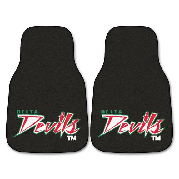 NCAA Mississippi Valley State University Delta Devils 2-PC Set of Front Carpet Car Mats, Universal Size
