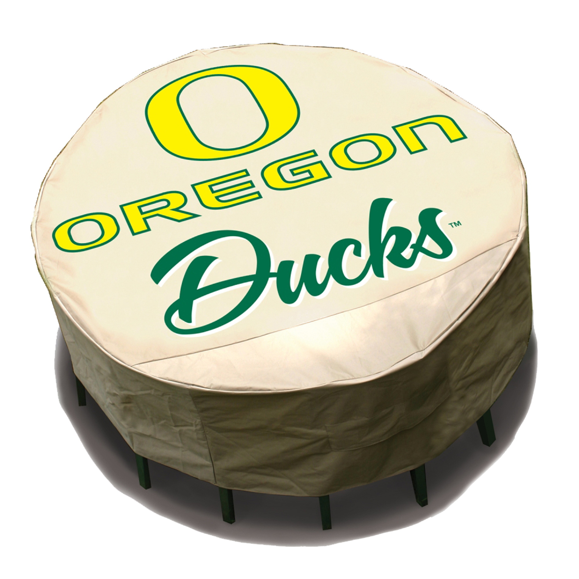 NCAA - Mr. Bar-B-Q - Round Patio Table Cover - University of Oregon Ducks