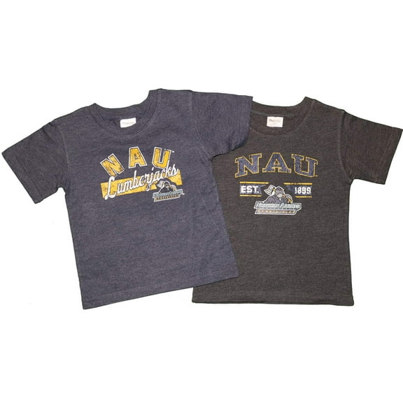 NCAA NAU Northern Arizona University Toddlers 2Pc Heather Crew Neck Tees (2T)
