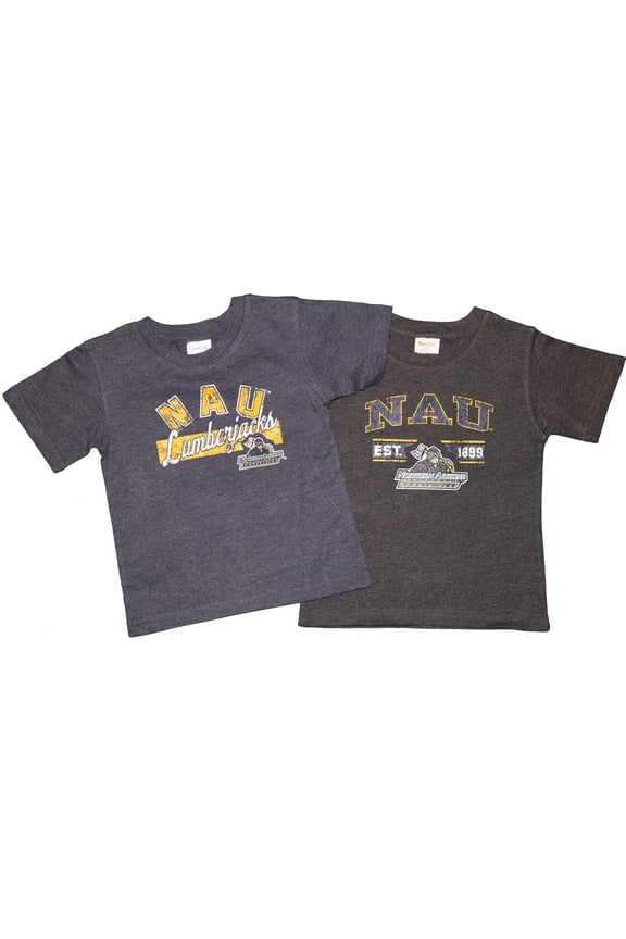NCAA NAU Northern Arizona University Toddlers 2Pc Heather Crew Neck Tees (2T)