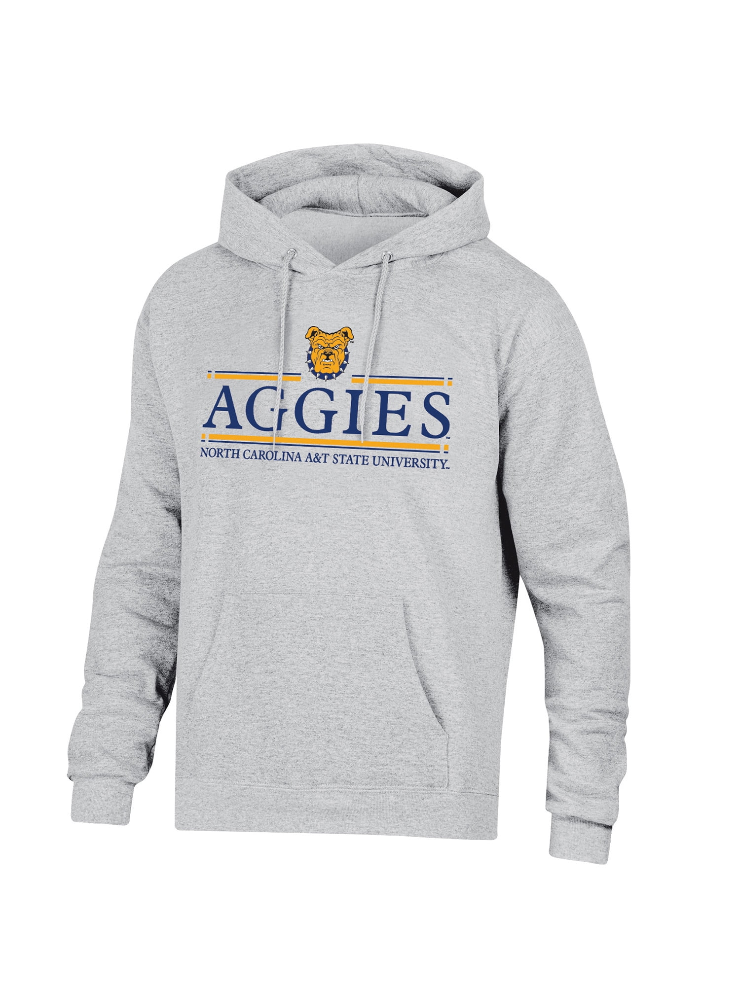 NCAA Men’s Ash Heather Team Bar Logo Fleece Hoodie Sweatshirt