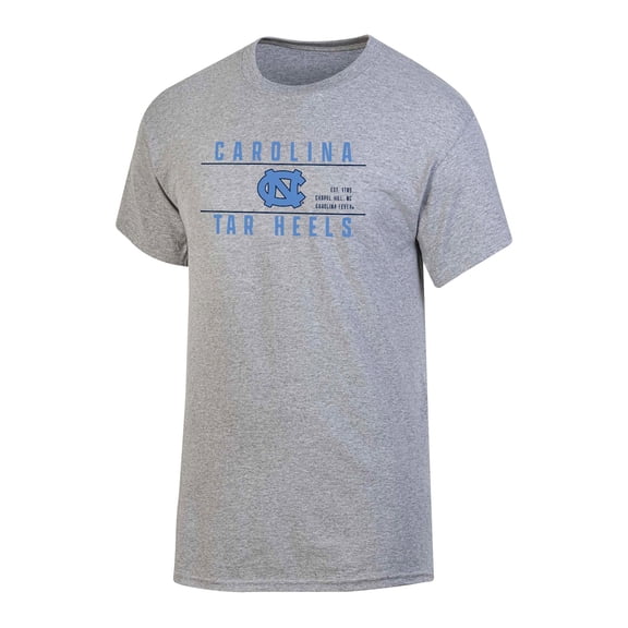NCAA Men's North Carolina Tar Heels Gray Bar Logo Crewneck Tee