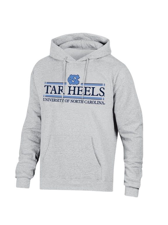 NCAA Men’s Ash Heather Team Bar Logo Fleece Hoodie Sweatshirt