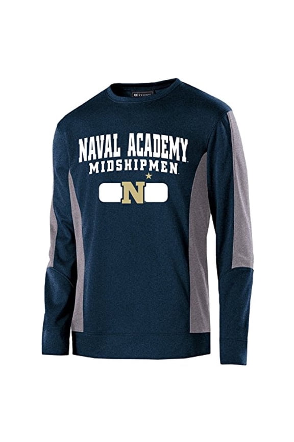NCAA Navy Midshipmen Men's Artillery Crew, Medium, Navy Heather/Athletic Heather