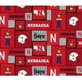 thumbnail image 1 of NCAA-Nebraska NE-1177 College Patch Crafting Fleece, by the yard, 1 of 2