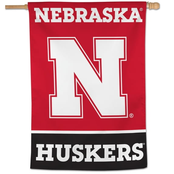 NCAA Nebraska Team 28" x 40" Vertical Flag