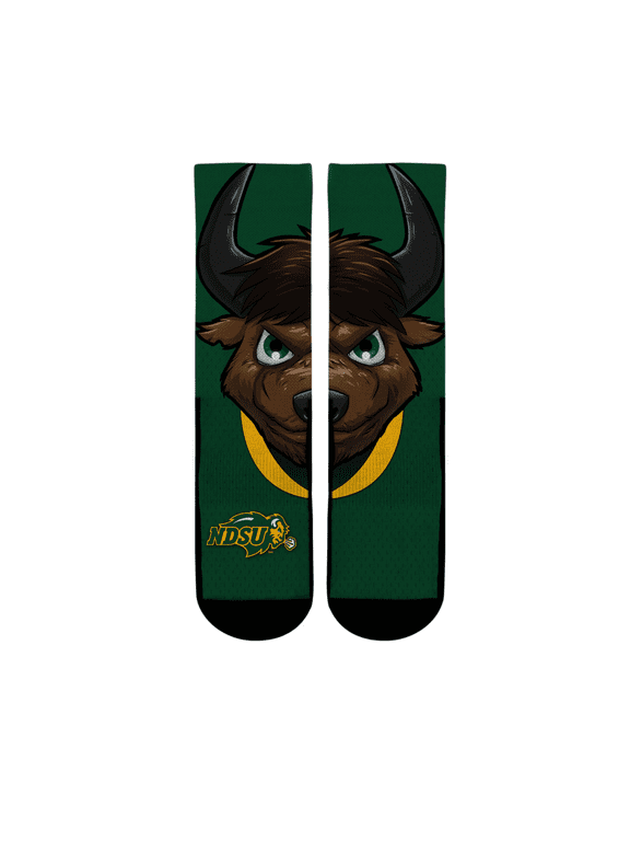 NCAA North Dakota State Bison - Thundar Mascot Rock 'Em Socks (S-M)