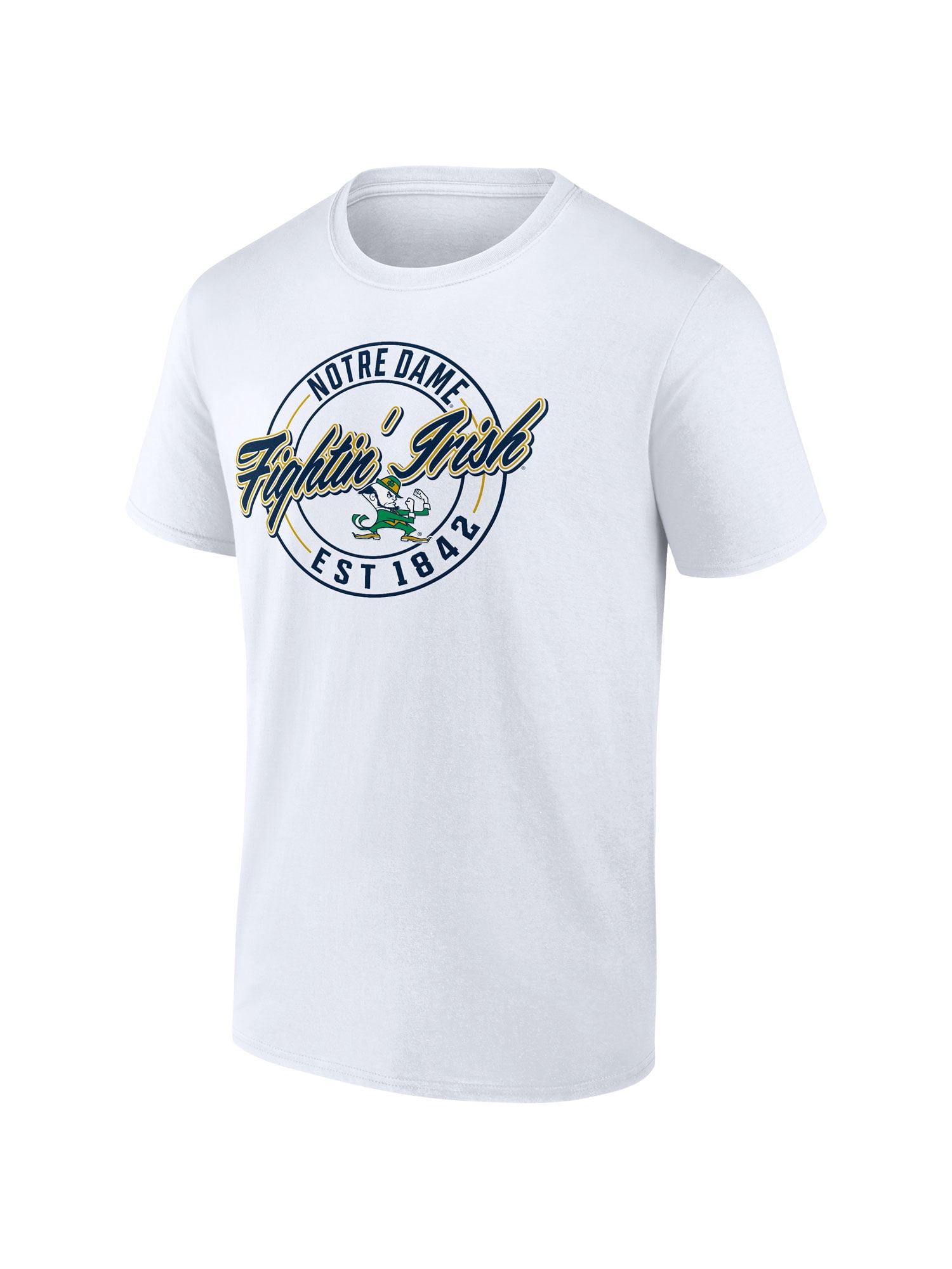NCAA Notre Dame Fighting Irish Men's Cotton White Short Sleeve T-Shirt
