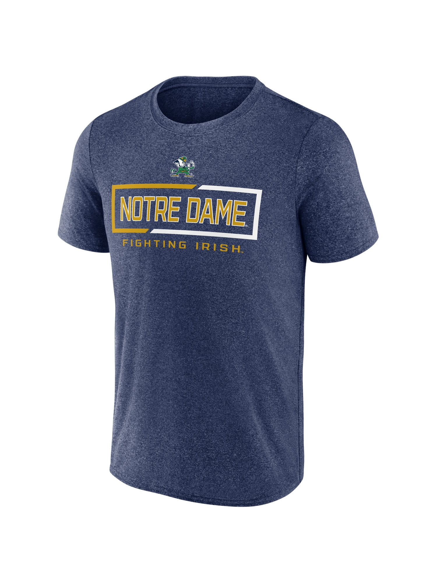NCAA Notre Dame Fighting Irish Men's Synthetic Navy Heather Short Sleeve T-Shirt
