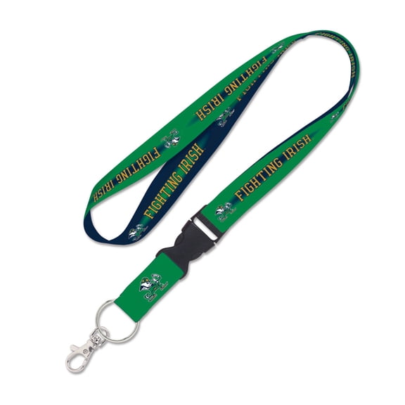 NCAA Notre Dame Prime 1" Reversible Lanyard with Buckle