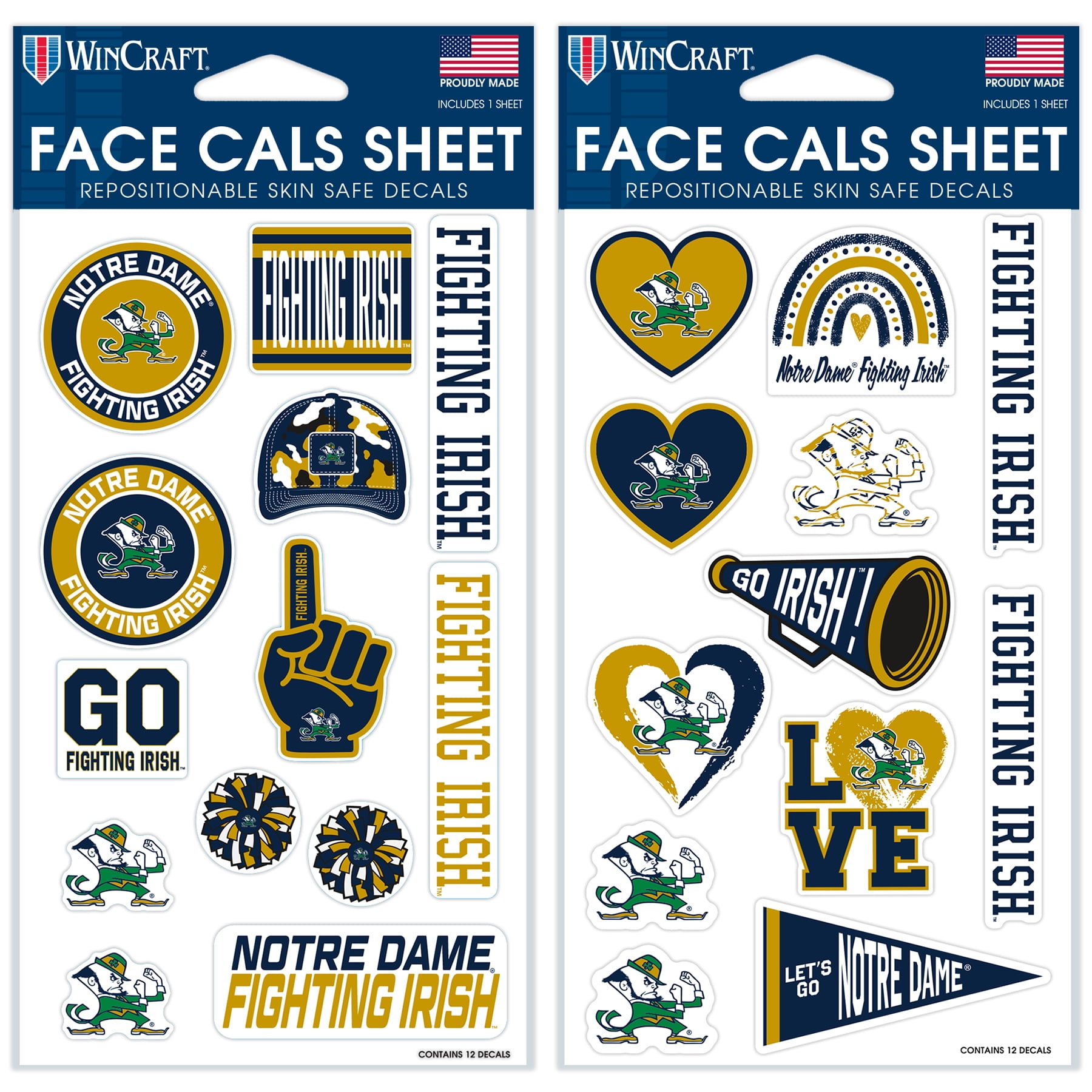 WinCraft 3x5 Notre Dame Fighting Irish Team Logo Flag - Blue Official College Football Flag