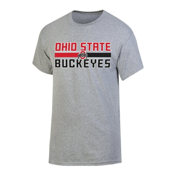 NCAA OHIO STATE Mens Grey Color Cotton SS TEE Blocked Color OPP