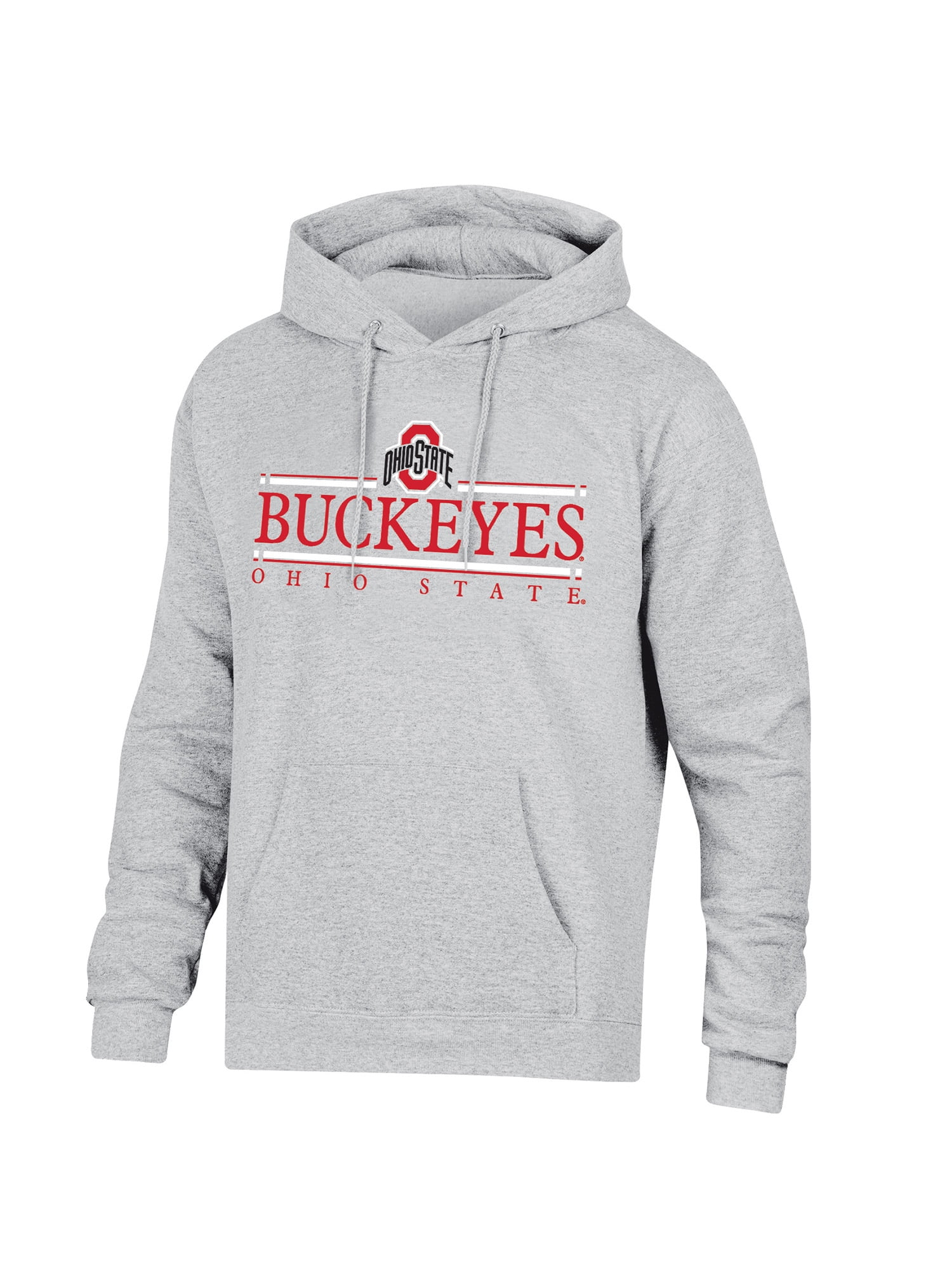 NCAA Men’s Ash Heather Team Bar Logo Fleece Hoodie Sweatshirt
