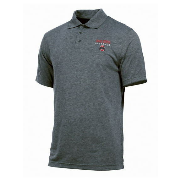 NCAA OHIO STATE Mens Grey Color Synthetic POLO Striped