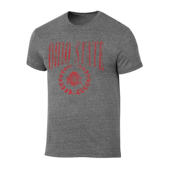 NCAA OHIO STATE Mens Grey Color Triblend SS TEE Laurel Faded