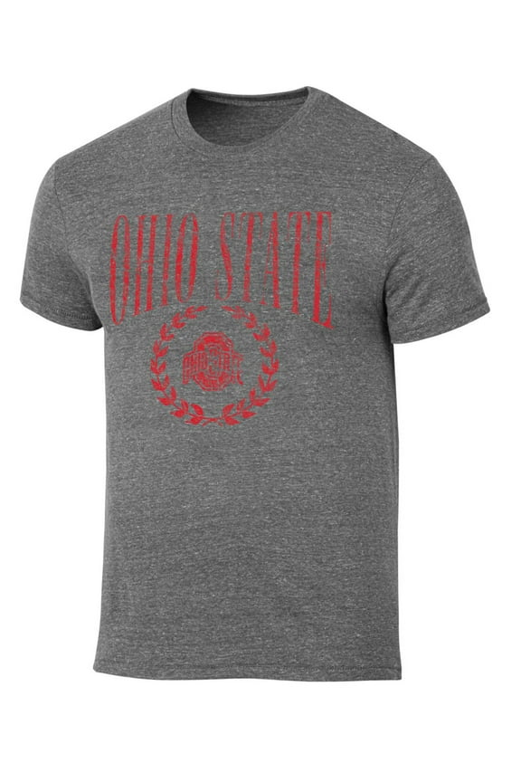 NCAA OHIO STATE Mens Grey Color Triblend SS TEE Laurel Faded