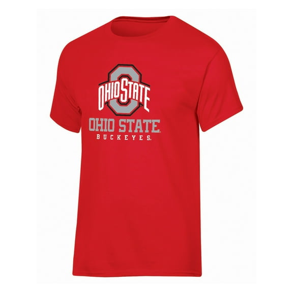 NCAA OHIO STATE Mens Primry Color Cotton SS TEE Logo Over Name OPP