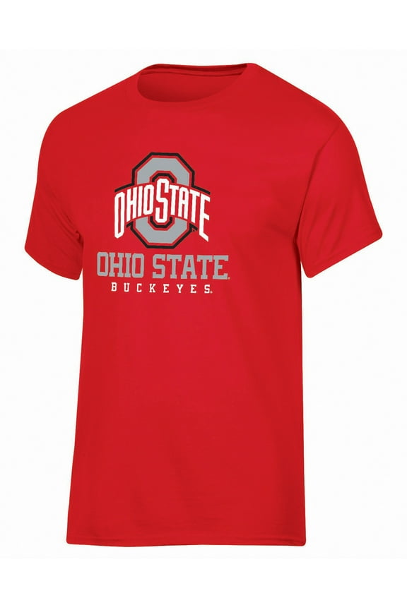 NCAA OHIO STATE Mens Primry Color Cotton SS TEE Logo Over Name OPP