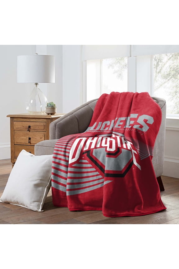 NCAA Officially Licensed Ohio State Buckeyes 60" x 80" Raschel Throw Blanket