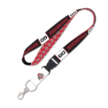NCAA Team Spirit Lanyard - 24-Inch Nylon Lanyard With Safety Clip & Detachable Hook
