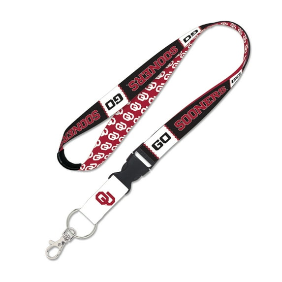 NCAA Oklahoma Go Team 1" Reversible Lanyard with Buckle and Breakaway