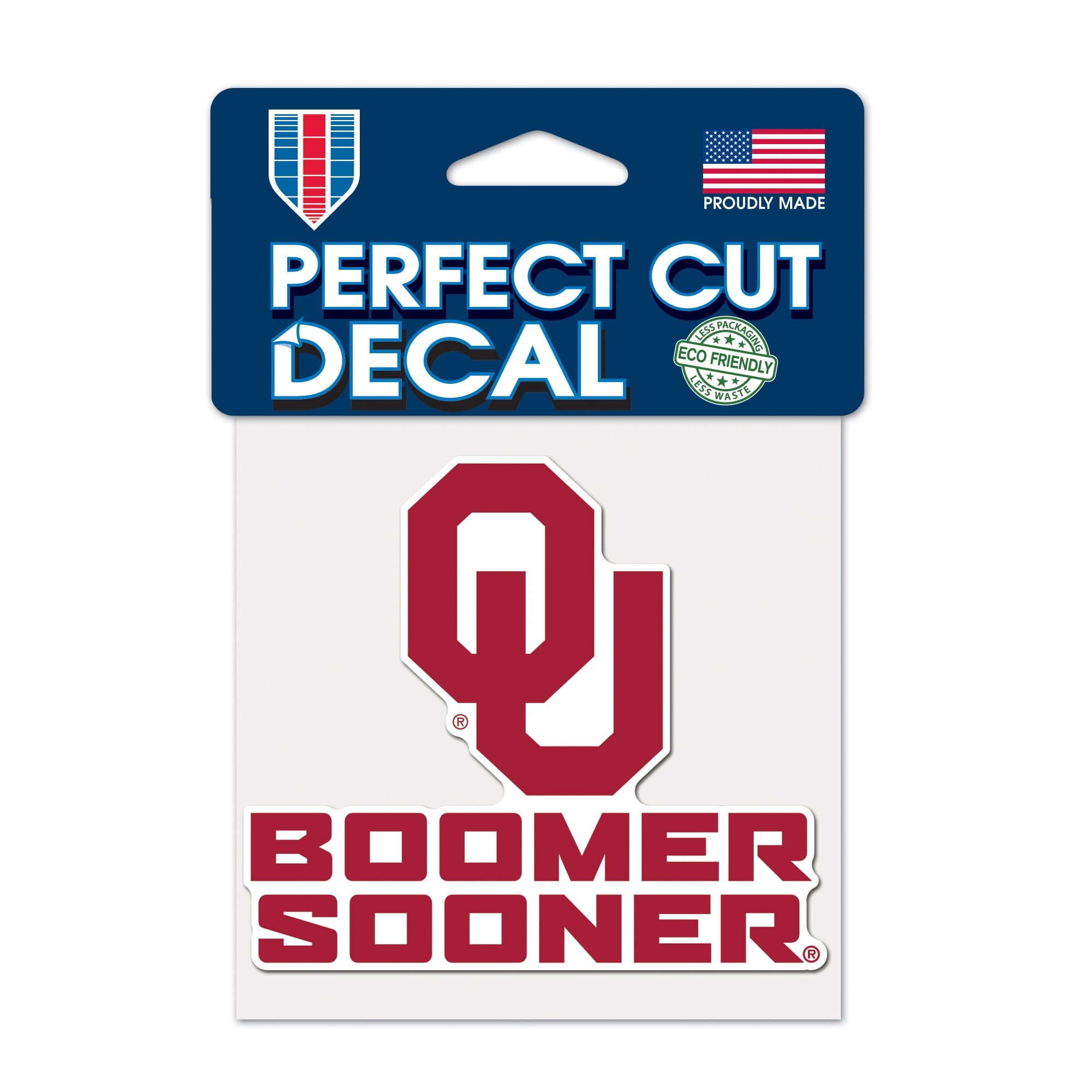 NCAA Oklahoma Slogan 4" x 4" Perfect Cut Decal