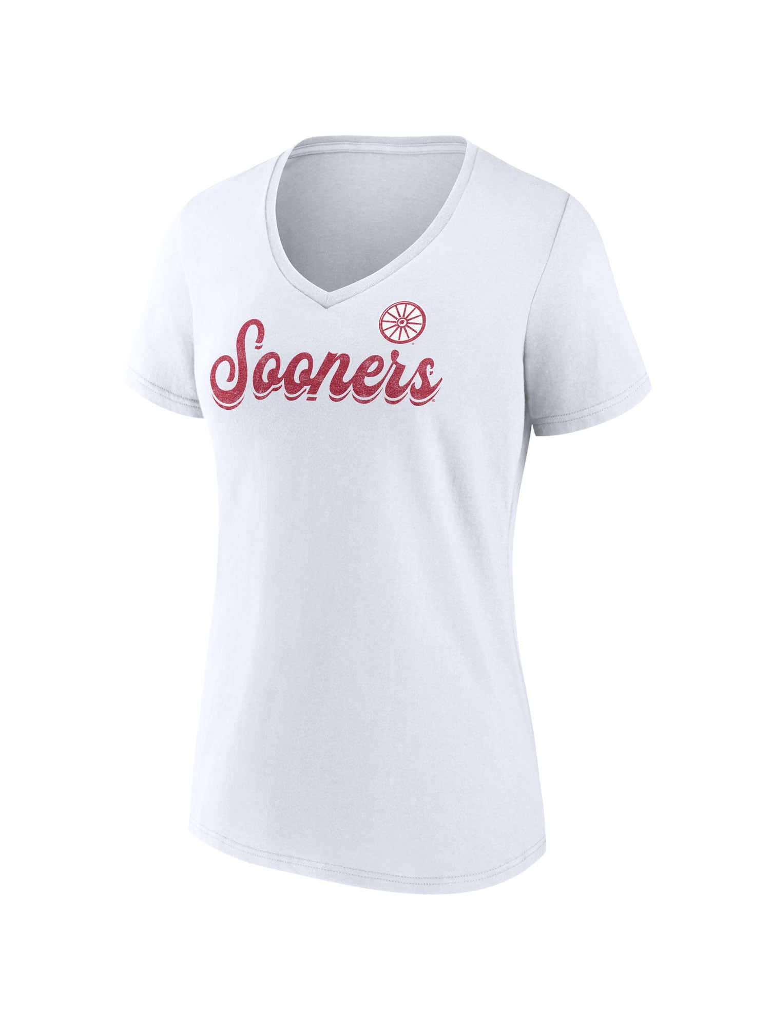 NCAA Oklahoma Sooners Women's Cotton White Short Sleeve T-Shirt