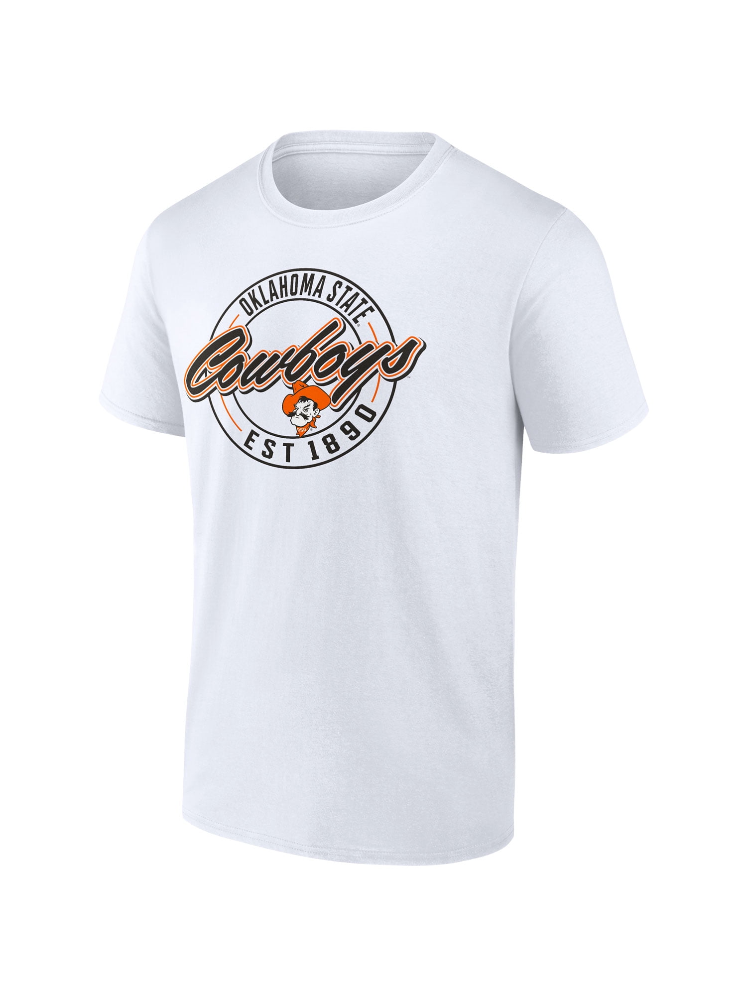 NCAA Oklahoma State Cowboys Men's Cotton White Short Sleeve T-Shirt