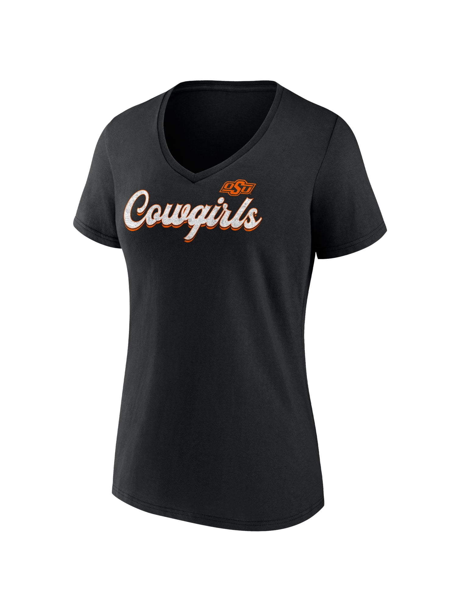 NCAA Oklahoma State Cowboys Women's Cotton Black Short Sleeve T-Shirt