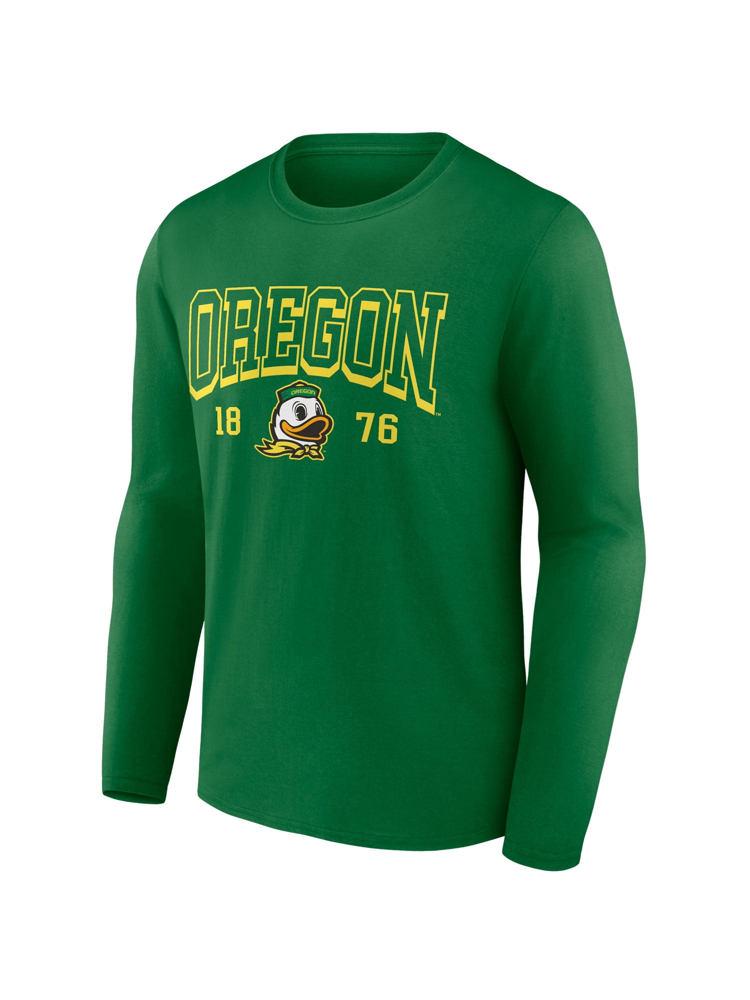NCAA Oregon Ducks Men's Cotton Green Long Sleeve T-Shirt