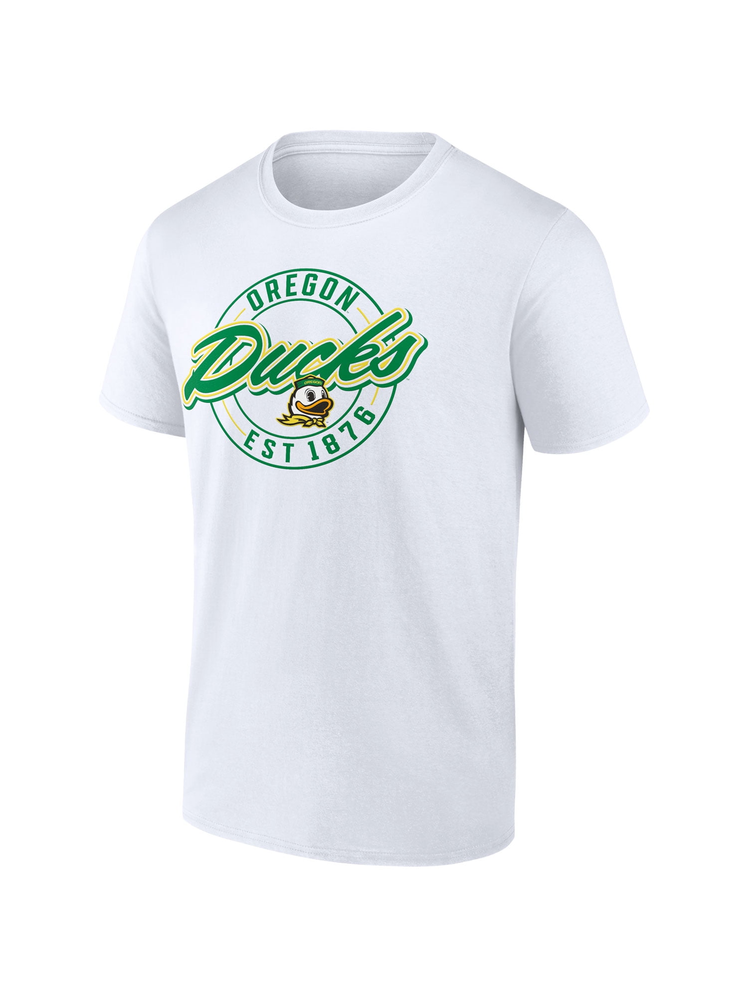 NCAA Oregon Ducks Men's Cotton White Short Sleeve T-Shirt