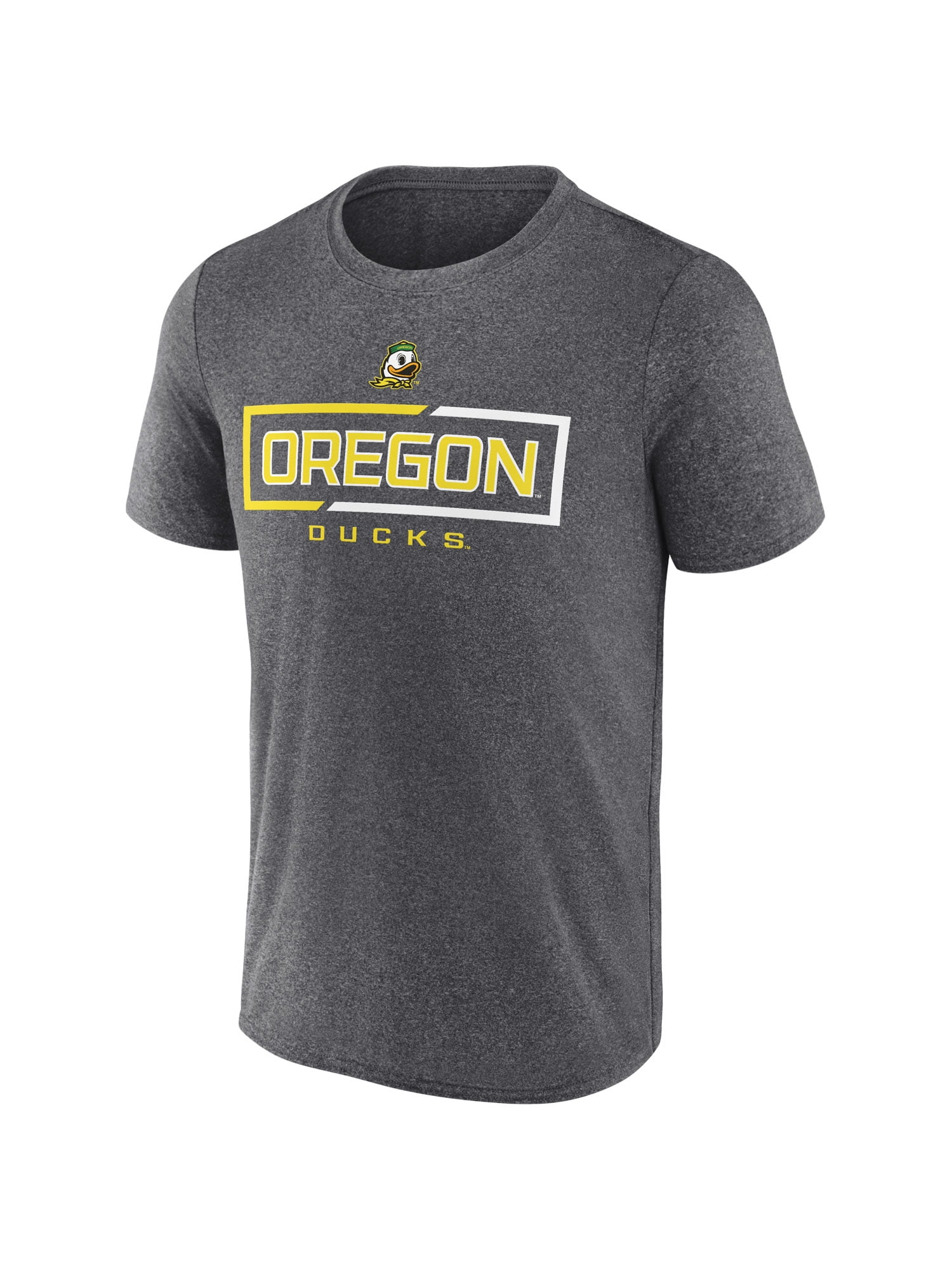 NCAA Oregon Ducks Men's Synthetic Charcoal Heather Short Sleeve T-Shirt