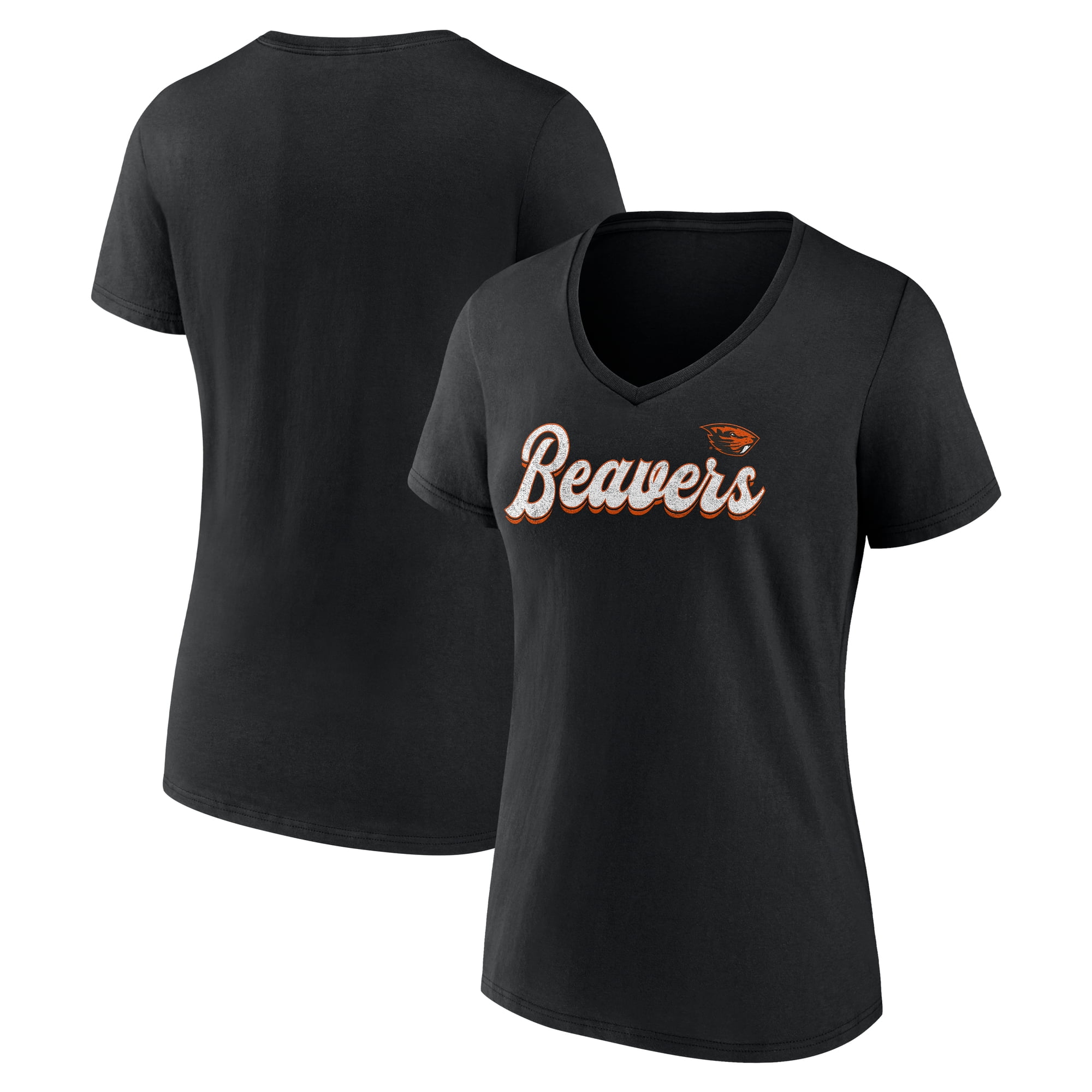 NCAA Oregon State Beavers Women's Cotton Black Short Sleeve T-Shirt