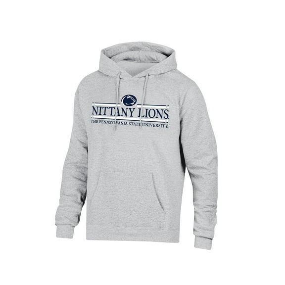 NCAA Men’s Ash Heather Team Bar Logo Fleece Hoodie Sweatshirt