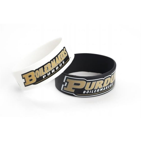 NCAA Purdue Boilermakers Sports Team Logo Rubber Wrist Band Set of 2