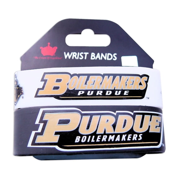 NCAA Purdue Boilermakers Sports Team Logo Rubber Wrist Band Set of 2