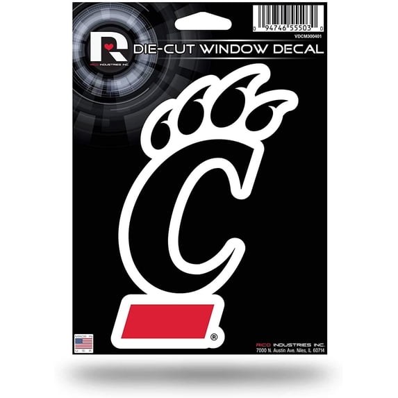 University of Cincinnati Bearcats 5 Inch Die Cut Flat Vinyl Decal Sticker Adhesive Backing