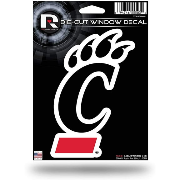 University of Cincinnati Bearcats 5 Inch Die Cut Flat Vinyl Decal Sticker Adhesive Backing