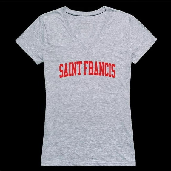 NCAA Saint Francis U Red Flash Game Day Women T-Shirt, Heather Grey - Small