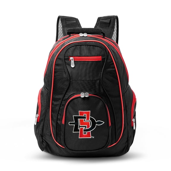 NCAA San Diego State Aztecs Premium Laptop Backpack with Colored Trim