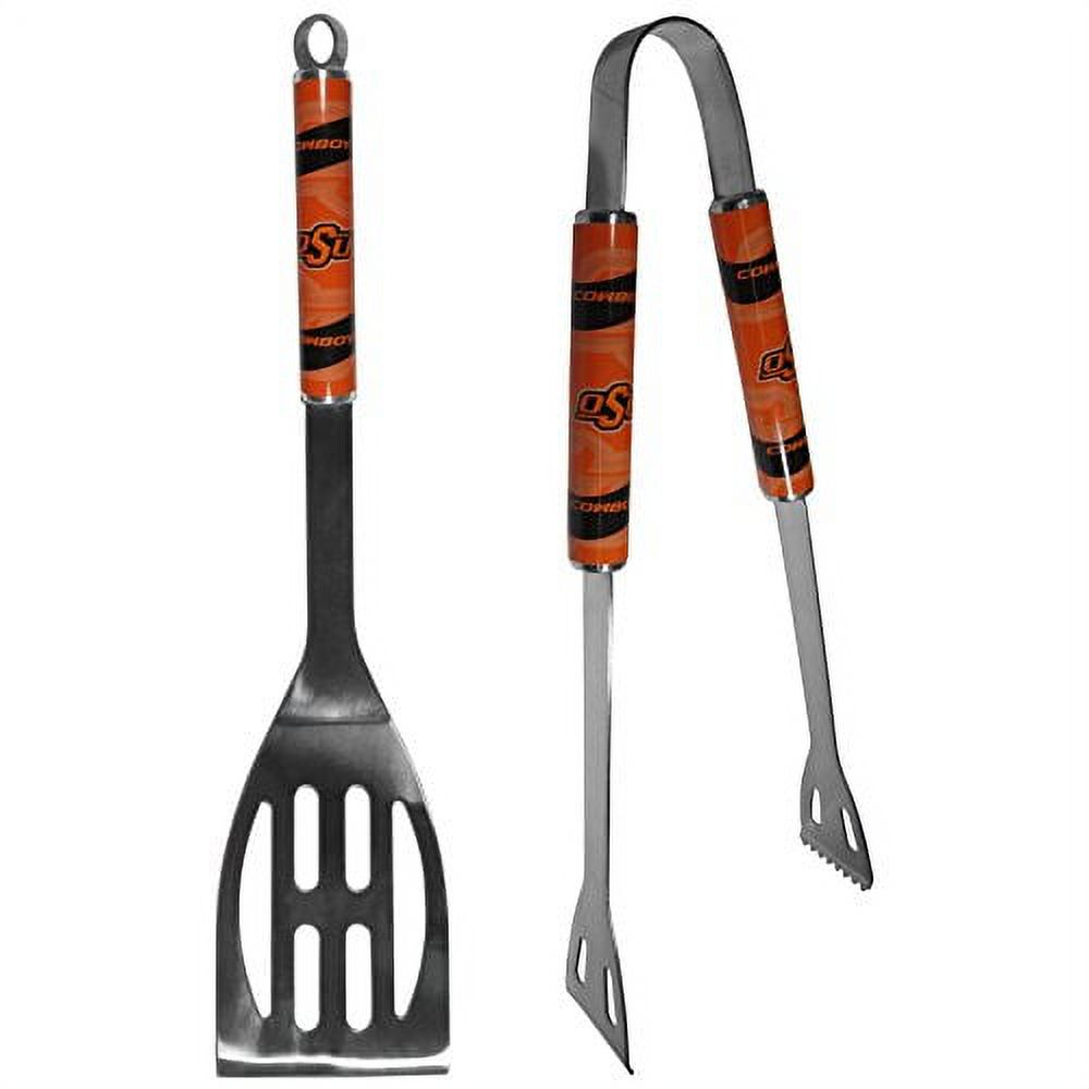 NCAA Siskiyou Sports Fan Shop Oklahoma State Cowboys 2 pc Steel BBQ Tool Set One Size Team Color - image 1 of 2
