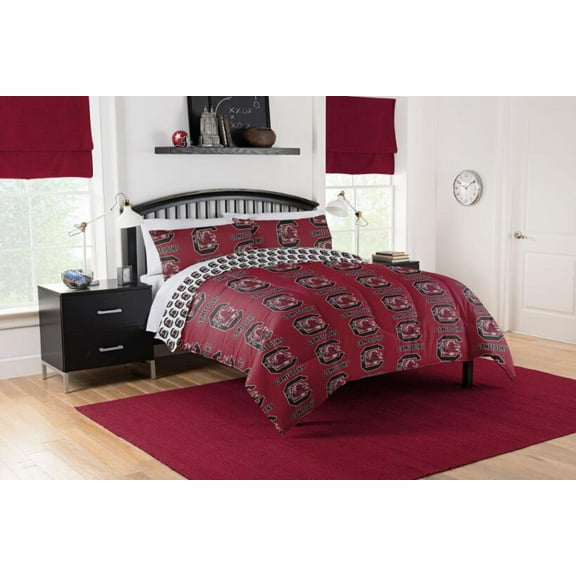 NCAA South Carolina Gamecocks Queen Bed in a Bag Set, 1 Each