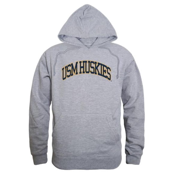 NCAA Southern Maine Huskies Campus Hoodie T-Shirt, Heather Gray - 2XL